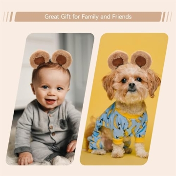 BEVILIU Bear Ears Headband for Kids and Adults Costume Fun