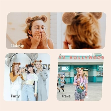 BEVILIU Bear Ears Headband for Kids and Adults Costume Fun