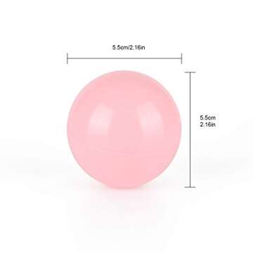 TRENDBOX 100 Pcs Colorful Ball Pit Balls Ocean Balls for Babies Kids Children Soft Ball Birthday Parties Events Playground Games Pool - Pink, White