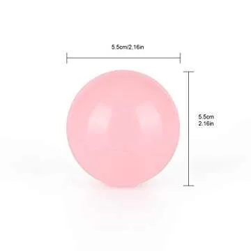 TRENDBOX 100 Pcs Colorful Ball Pit Balls Ocean Balls for Babies Kids Children Soft Ball Birthday Parties Events Playground Games Pool - Pink, White