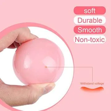 TRENDBOX 100 Pcs Colorful Ball Pit Balls Ocean Balls for Babies Kids Children Soft Ball Birthday Parties Events Playground Games Pool - Pink, White