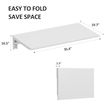 Versatile Fold Down Wall Mount Desk for Home Office and More