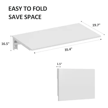 Versatile Fold Down Wall Mount Desk for Home Office and More