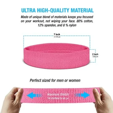 Suddora Moisture-Wicking Workout Headband for All