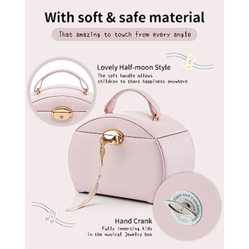 Vlando Kids Musical Jewelry Box for Girls with Drawer and Music