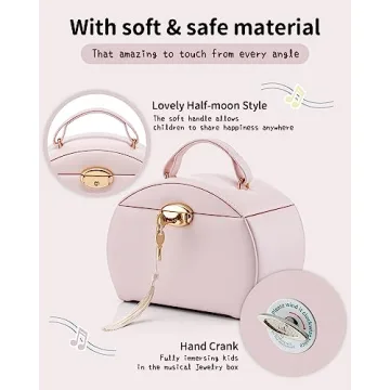 Vlando Kids Musical Jewelry Box for Girls with Drawer and Music