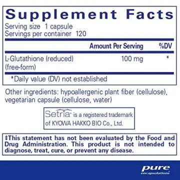 Pure Encapsulations Reduced Glutathione | Hypoallergenic Antioxidant Supplement to Support Liver and...
