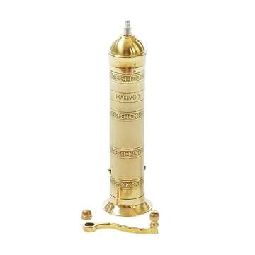 Original Greek Pepper Mill - European Style Salt and Pepper Grinder, Brass, 9-Inch