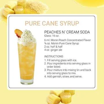 Monin - Pure Cane Syrup, Pure and Sweet, Great for Coffee, Tea, and Specialty Cocktails, Gluten-Free, Non-GMO (1 Liter)