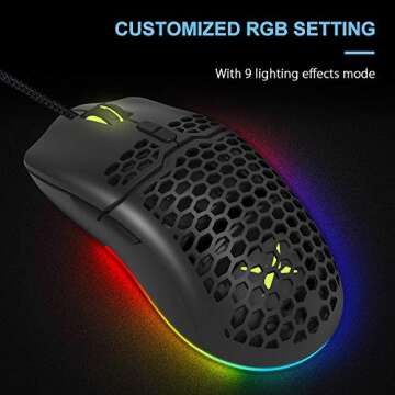 DeLUX 67G Wired Lightweight Gaming Mouse for Ultimate Precision