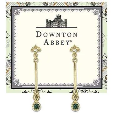 Downton Abbey Jeweled Heirlooms Gold-Tone Crystal Earrings