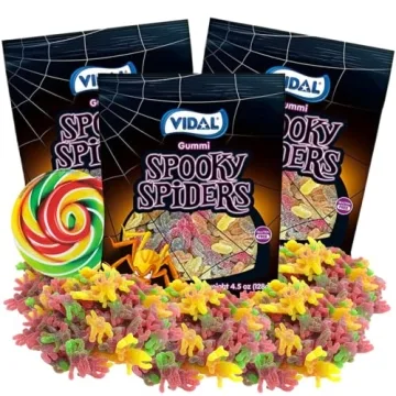 Spooky Gummis, Individually Bagged Gummy Candies, Freaky Halloween Candy, Pack of 3, 4.5 Ounces (Spi...