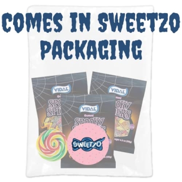 VIDAL Gummi Spooky Spiders for Halloween Fun - Pack of 3