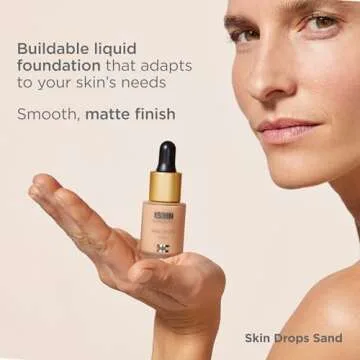 ISDIN Skin Drops, Face and Body Makeup Lightweight and High Coverage Foundation, Sand Shade for Fair to Light Skin Tone