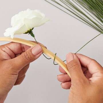 Juvale 200 Dark Green Floral Stem Wire for Crafts