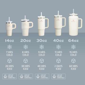 Stanley Quencher H2.0 Tumbler with Handle and Straw 14 oz | Flowstate 3-Position Lid | Cup Holder Compatible for Travel | Insulated Stainless Steel Cup | BPA-Free | Rose Quartz 2.0