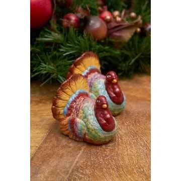 Thanksgiving Turkey Salt & Pepper Shakers Delightful Decor