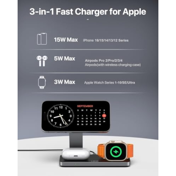 3-in-1 Wireless Charging Station for Apple Devices