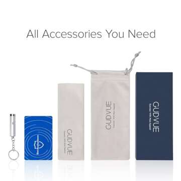 GUDVUE Blue Light Glasses, Computer/Gaming/TV/Phones Glasses for Women/men, Anti Glare/UV400/Eye Strain, Shiny Black Pro