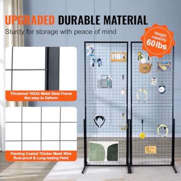 VEVOR Grid Wall Panel Towers for Displays and Decor