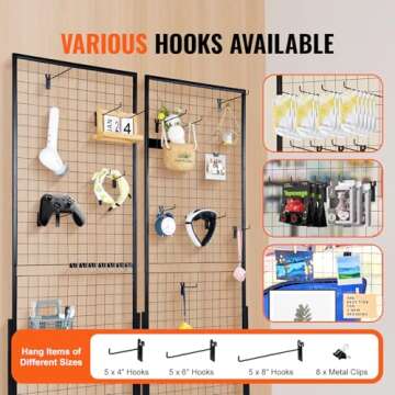 VEVOR Grid Wall Panel Towers for Displays and Decor