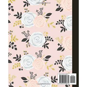 Composition Notebook: Wide Ruled with Beautiful Floral Design, for Girls, Kids, Students, Teens, for Back to School, Home and College