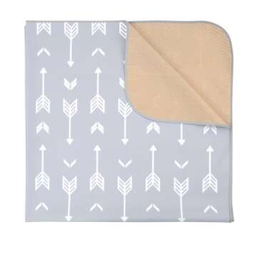 WOMUMON 51" Baby Splash Mat for Under High Chair - Washable Anti-Slip Floor Mat for Arts, Crafts and Play - Portable Waterproof Table Cloth (Arrow, 51")