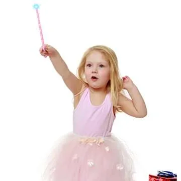 Skylety 3 Pieces Light up Wand Magic Light and Sound Toy Illuminating Princess Wand Fairy Toys Christmas Party Costume Accessory for Xmas Cosplay Masquerade(Pink, Purple, Blue)