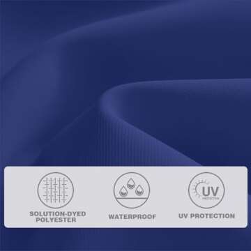 AreShark 9 FT Patio Umbrella for Outdoor, Outdoor Table Umbrella with Push Button Tilt and Crank, Outdoor Patio Umbrellas with 8 Sturdy Ribs, Patio Umbrellas for Market, Garden, Deck, Backyard, Pool (Navy)