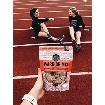 BeeFree Warrior Mix Gluten Free Granola - Soft Chunky Granola Bites | Paleo Granola, Low Carb, Grain Free, Preservative Free, Oat Free | Granola for Yogurt, Low Calorie Snacks | Hagen’s Berry Bomb, one 9 Ounce Bag