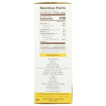 Simple Mills Almond Flour Soft Baked Cookies, Chocolate Chip - Gluten Free, Healthy Snacks, Made with Organic Coconut Oil, Plant Based, 6.2 Ounce (Pack of 1)