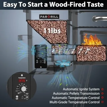 PARGRILL Small Wood Pellet Grill & Smoker - 467 Sq.In