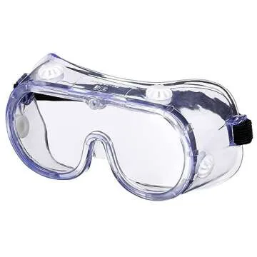 3M Goggle Chemical Splash, Impact-Resistant, Blocks 99.9% of UV, Scratch Resistant, Adjustable Strap, Indirect Ventilation, Flexible Frame Conforms To Face For Secure & Protective Fit (91252H1-DC-10)
