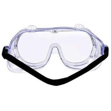 3M Goggle Chemical Splash, Impact-Resistant, Blocks 99.9% of UV, Scratch Resistant, Adjustable Strap, Indirect Ventilation, Flexible Frame Conforms To Face For Secure & Protective Fit (91252H1-DC-10)