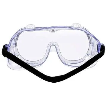 3M Goggle Chemical Splash, Impact-Resistant, Blocks 99.9% of UV, Scratch Resistant, Adjustable Strap, Indirect Ventilation, Flexible Frame Conforms To Face For Secure & Protective Fit (91252H1-DC-10)