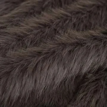 Amazhiyu Womens Faux Fur Zip-Up Cropped Jacket Long Sleeve Warm Winter Coat Coffee, Medium