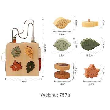 5 in 1 Wooden Activity Cube - Montessori Learning Toy for Kids