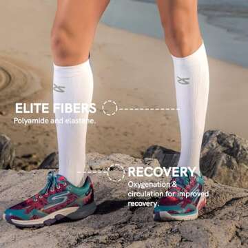 Zensah Tech+ Compression Socks for Sports and Travel