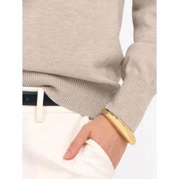 ANRABESS Women's V Neck Sweater - Classic Cozy Pullover