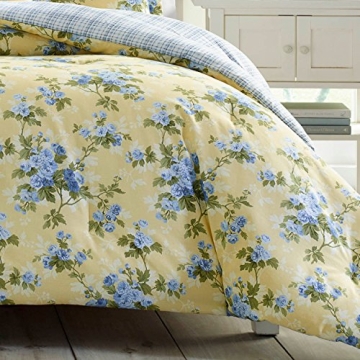 Laura Ashley Reversible Queen Comforter Set for Cozy Bedrooms