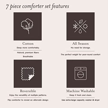 Laura Ashley Reversible Queen Comforter Set for Cozy Bedrooms