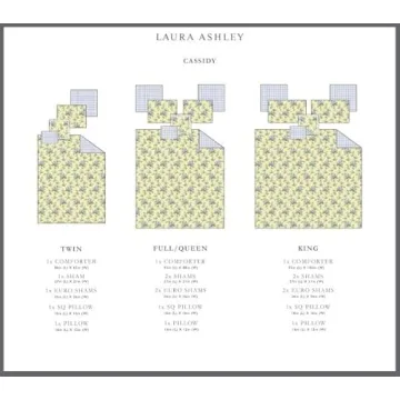 Laura Ashley Reversible Queen Comforter Set for Cozy Bedrooms