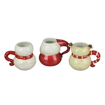 Ceramic Christmas Mugs Set - Reindeer, Santa, Snowman