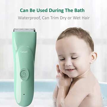 Silent & Safe Baby Hair Clippers - Waterproof & Rechargeable