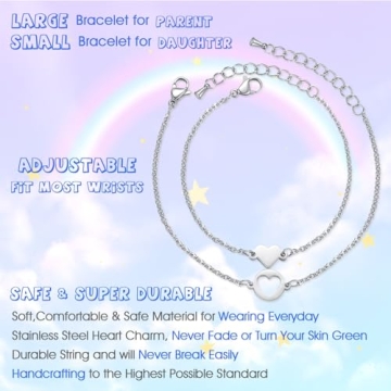 Mother Daughter Bracelets for First Day of School Gifts