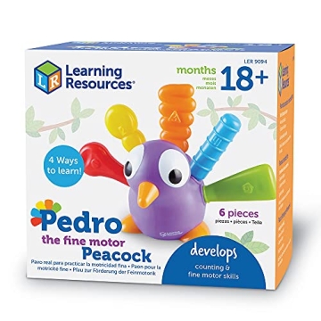 Engaging Learning Resources Fine Motor Peacock Toy for Toddlers