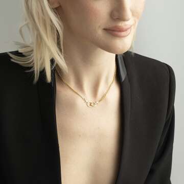 Double Venus Lesbian Necklace in Silver & Gold