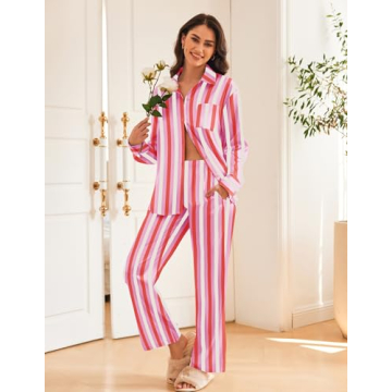 Ekouaer Womens Satin Pajama Set for Cozy Style