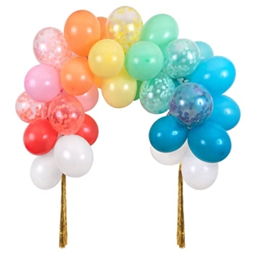 Meri Meri Rainbow Balloon Arch Kit 40 Balloons 2 Gold Streamers