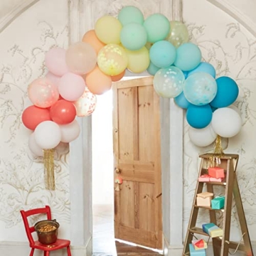 Meri Meri Rainbow Balloon Arch Kit 40 Balloons 2 Gold Streamers